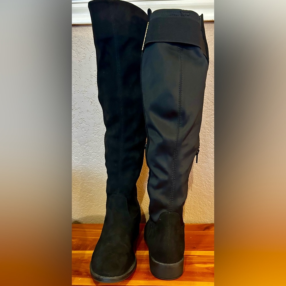 Rebel by Zigi Womens Onya, Round Toe Knee High Fashion Boots, Black, Size 7.5 - Picture 11 of 15